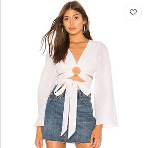 Tularosa white crop top